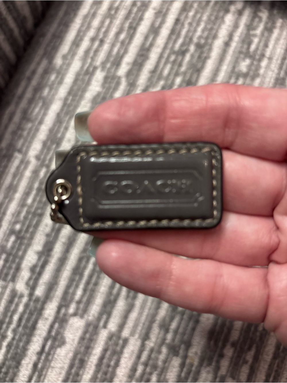 Coach Brown Leather Key & Card Holder Fob